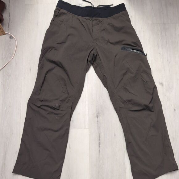 Lululemon Jogger Pants Men's 33-36 Stretch Drawstring Front Zip Pocket Unhemmed - Picture 1 of 6